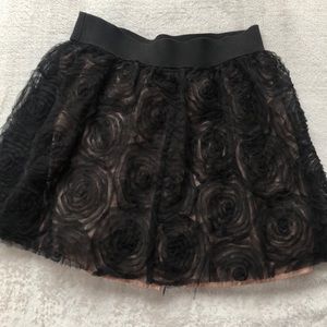 Black mini skirt